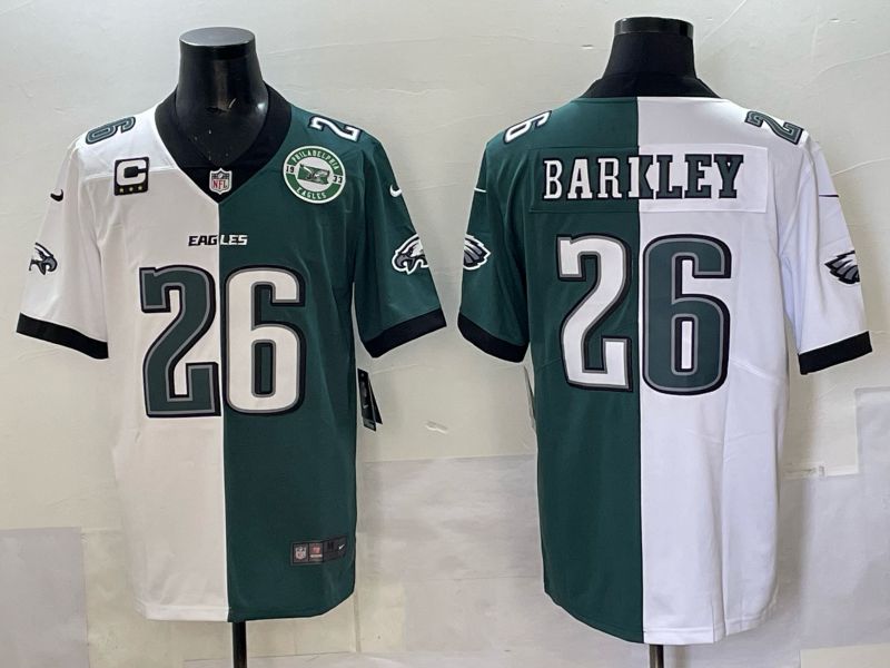 Men Philadelphia Eagles 26 Barkley green white Nike Limited NFL 2025 Jersey style 02